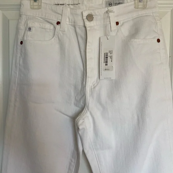 Ag Adriano Goldschmied Women's White Jeans - Alexxis Boot - Picture 4 of 7